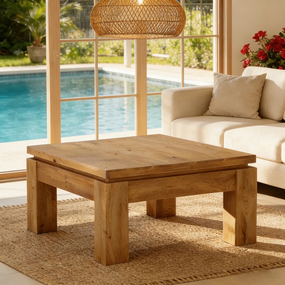 31.5" Solid Wood Square Coffee Table | Wayfair North America