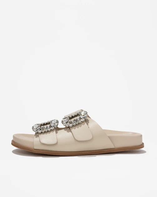 Bridget Crystal Embellished Sandals - Bone - FINAL SALE | VICI