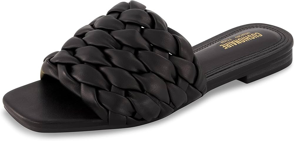CUSHIONAIRE Women's Aramis woven slide sandal +Memory Foam, Wide Widths Available | Amazon (US)