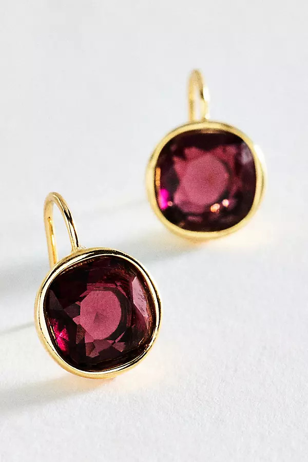 Bezel Cushion French Hook Earrings | Anthropologie (US)