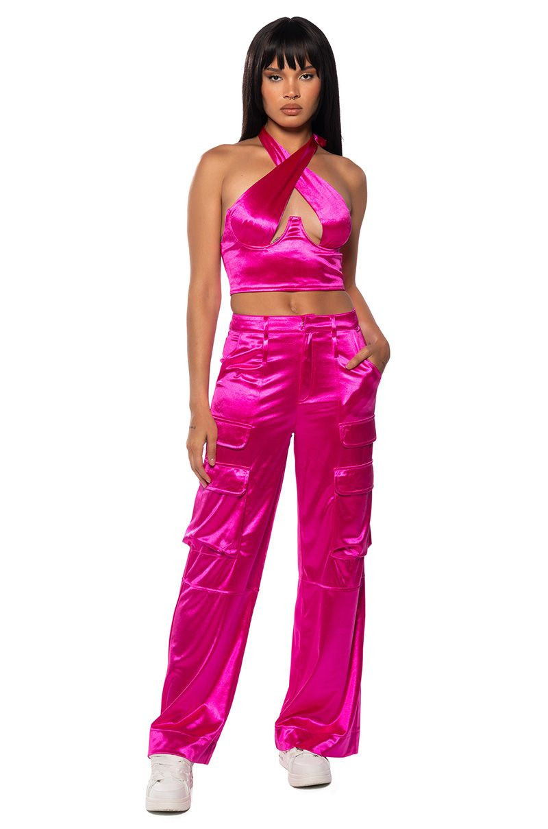 ASTRA WIDE LEG CARGO IN PINK | AKIRA