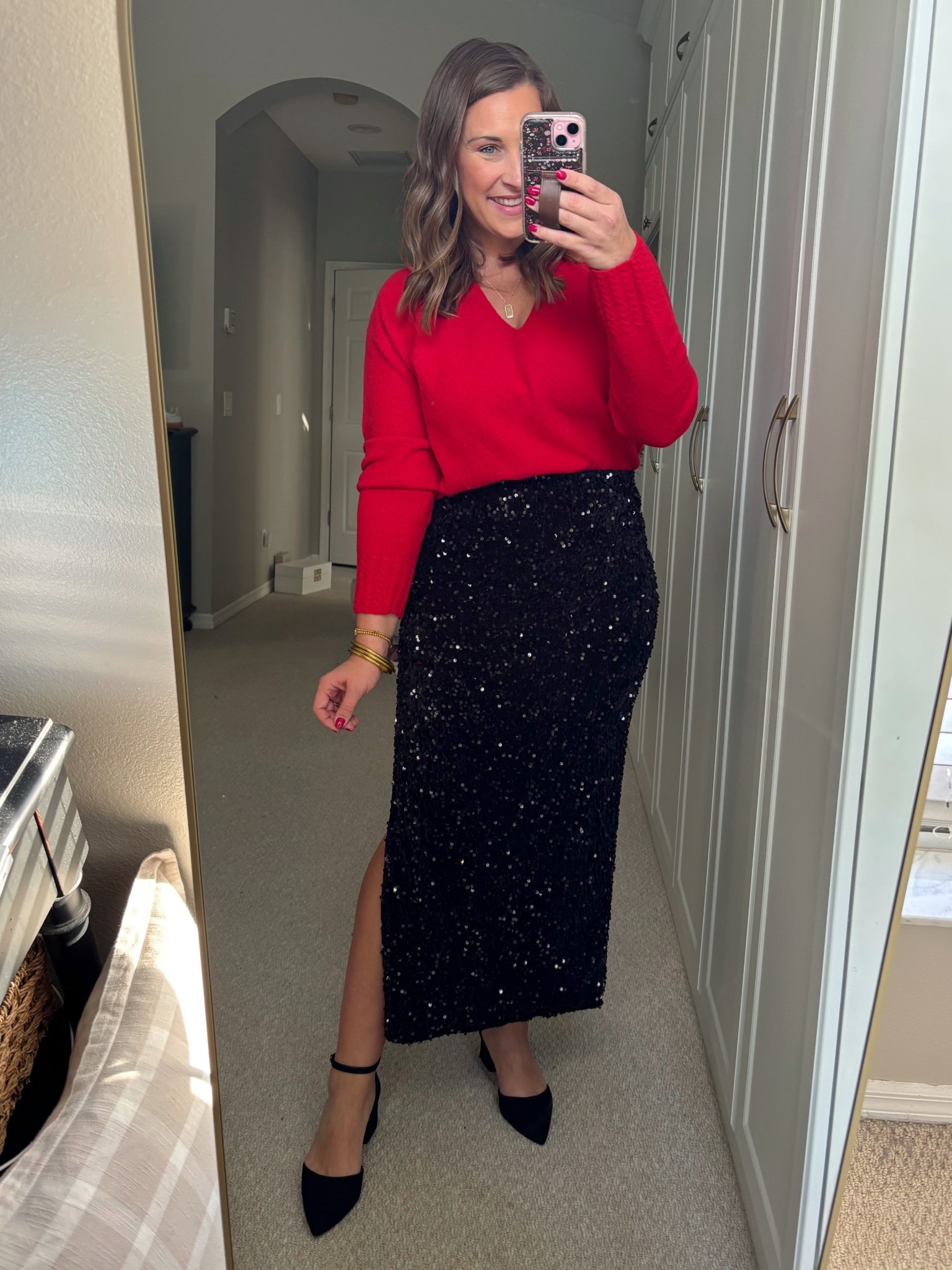 Holiday party outfit- linked similar skirt and this sweater is so comfy!!! 

TTS- medium 

#LTKgrwm #LTKMidsize #LTKHoliday