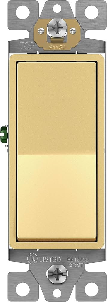 ENERLITES Elite Series Decorator Rocker Light Switch, 15A 120V/277V, Gloss Finish, Single Pole, 3... | Amazon (US)