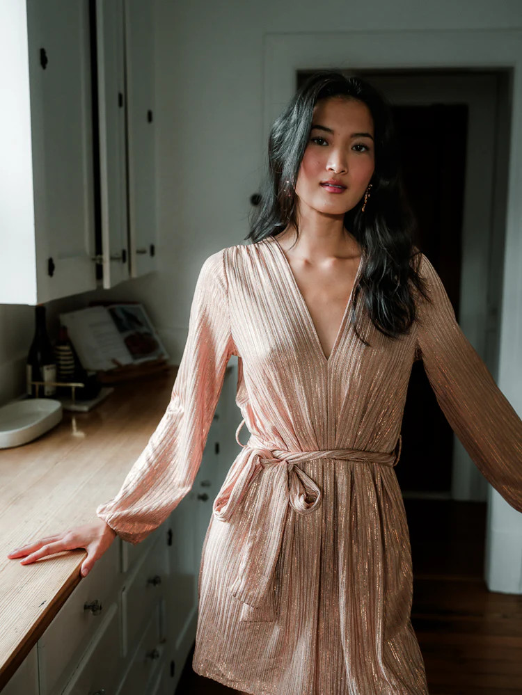 Lauren Metallic Knit Mini | Confête