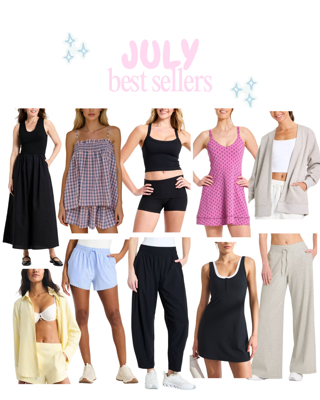 A peek at what you loved most this month 💗 Lightweight layers, comfy sets, and versatile pieces for everyday summer outfits.

summer style
summer outfits
everyday basics
elevated casual
vacation outfits
matching sets
comfy loungewear
travel outfits
casual chic 

 #LTKootd #LTKSeasonal #LTKActive
