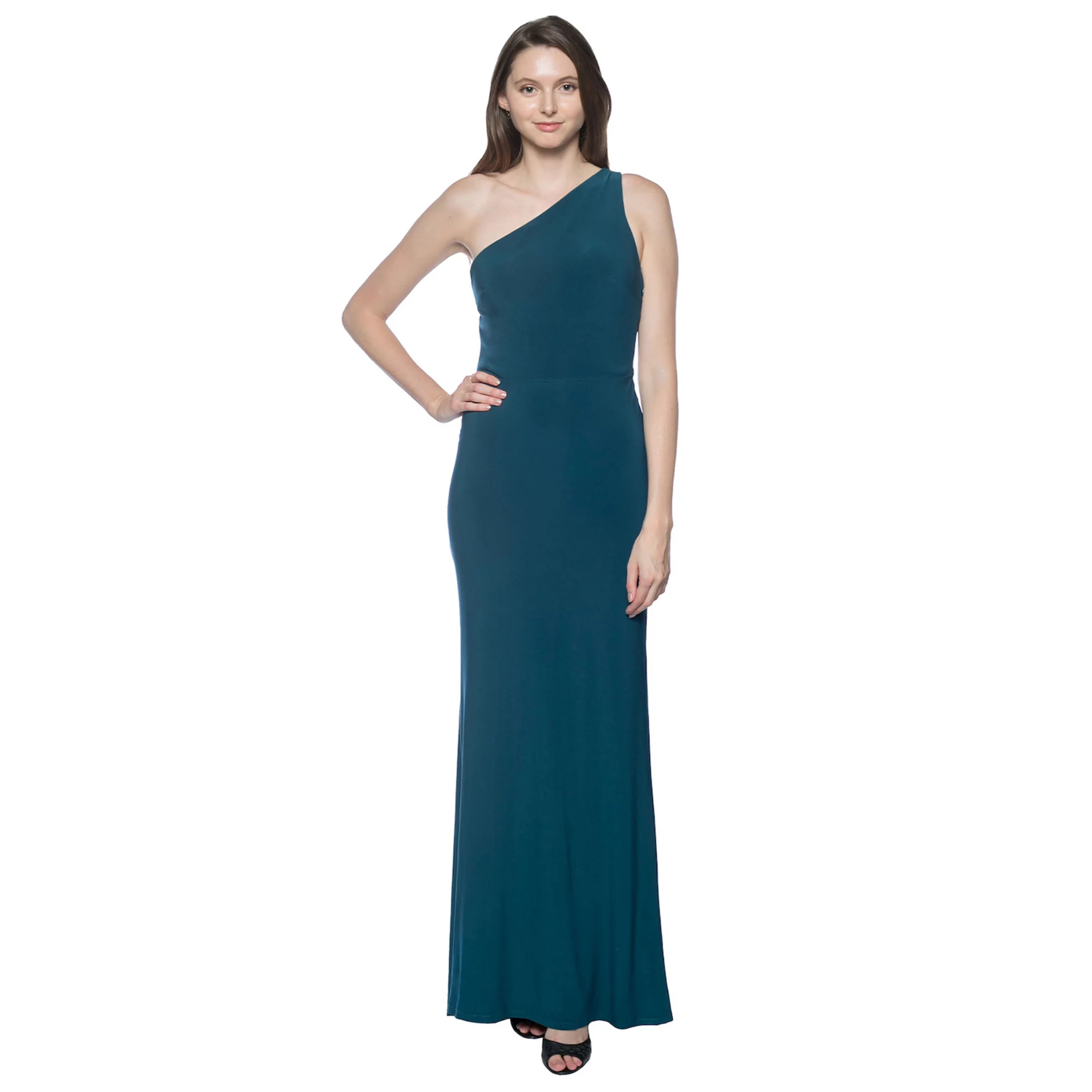 Juniors' Jump One-shoulder Strap-back Detail Maxi Dress | Kohl's