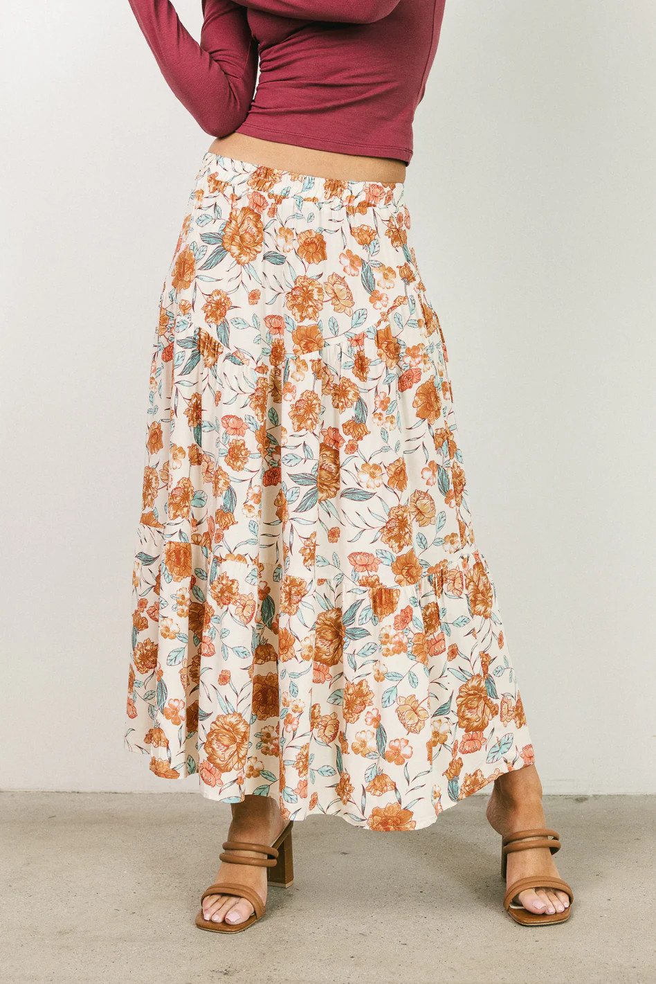 Moss Floral Midi Skirt | Böhme US