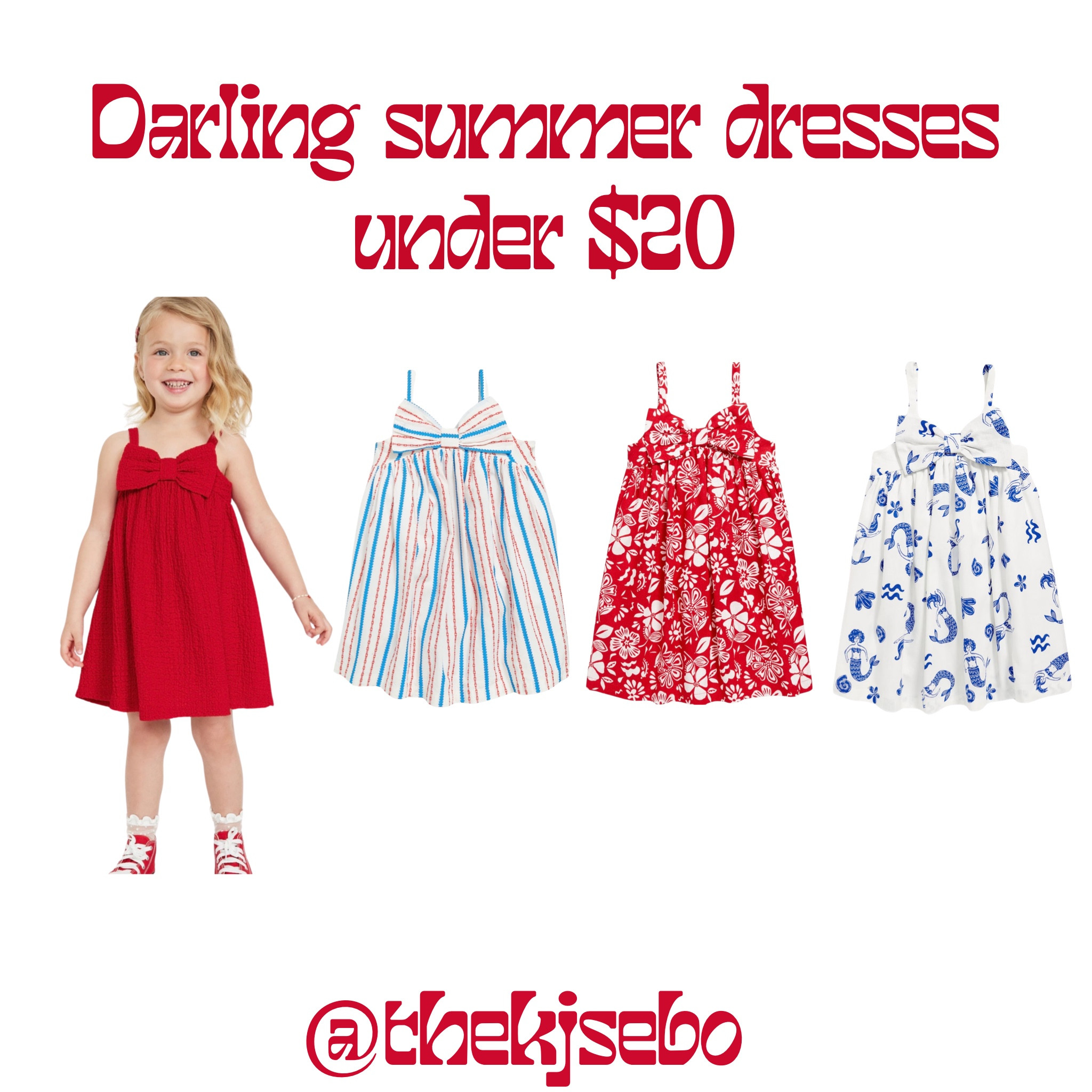 Toddler summer dresses under $20! 
Memorial Day toddler dresses 
Toddler vacation dresses 
Toddler Fourth of July dresses
Toddler girl outfit inspiration 

#LTKkids #LTKSeasonal #LTKfindsunder50