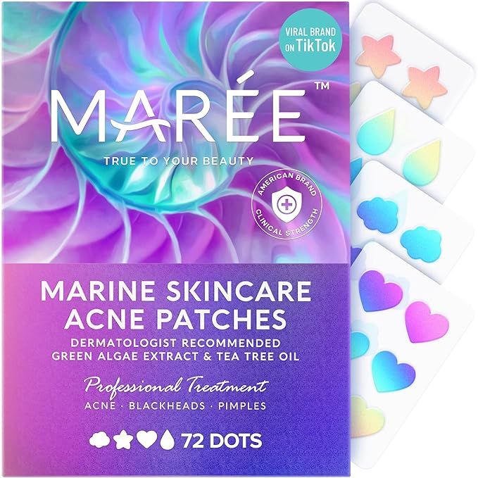 Maree Acne Patches & Facial Polish for Hydrocolloid Acne Treatment - Natural Green Algae Extract ... | Amazon (US)