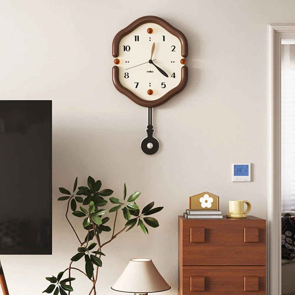 Black Free Form Manufactured Wood Wall Clock | Wayfair North America