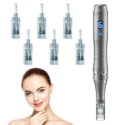 Microneedling Stamp Pen, Derma Stamp Pen, 0.25mm DermaStamp System, Derma Roller Alternative, Microneedle Micro Needle Skin Care Tool for Men Women Home Use | Amazon (US)