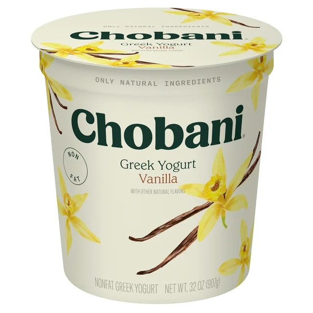 Chobani Non-Fat Greek Yogurt, Vanilla 32 Oz Tub | Walmart (US)