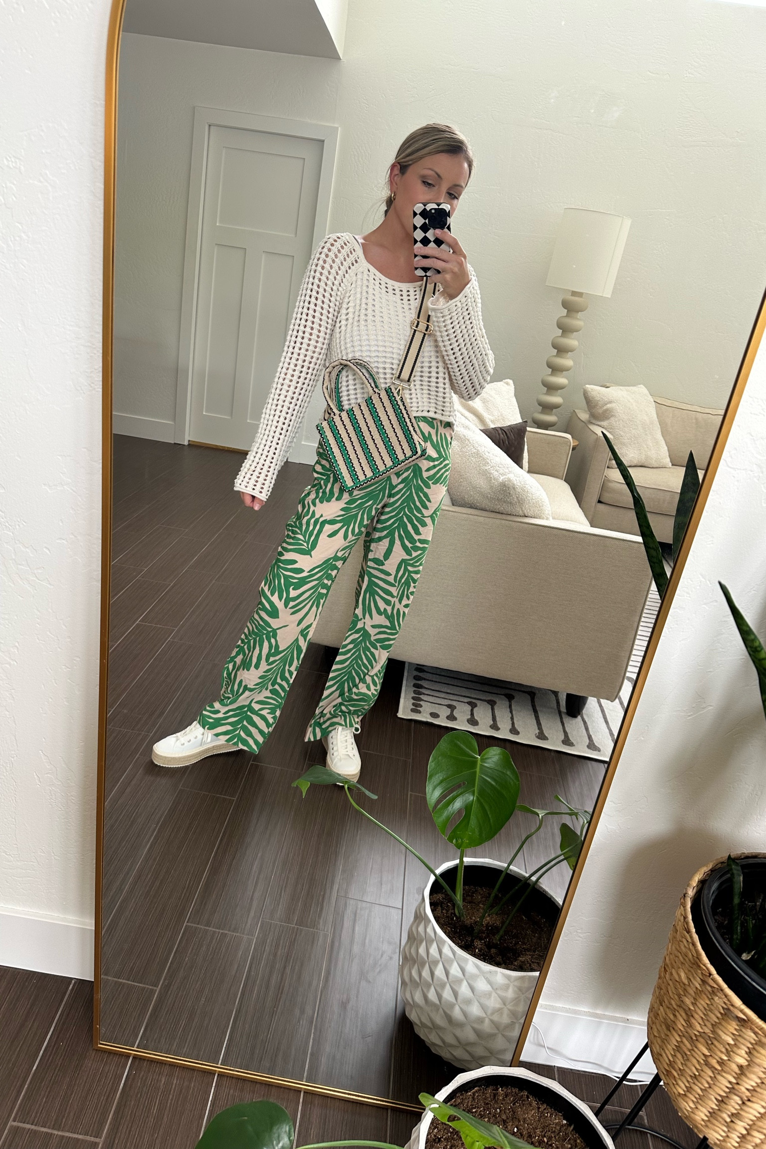Linen pants paired with a crochet sweater for a chillier day. Small in both  

#LTKFind #LTKSeasonal #LTKunder50