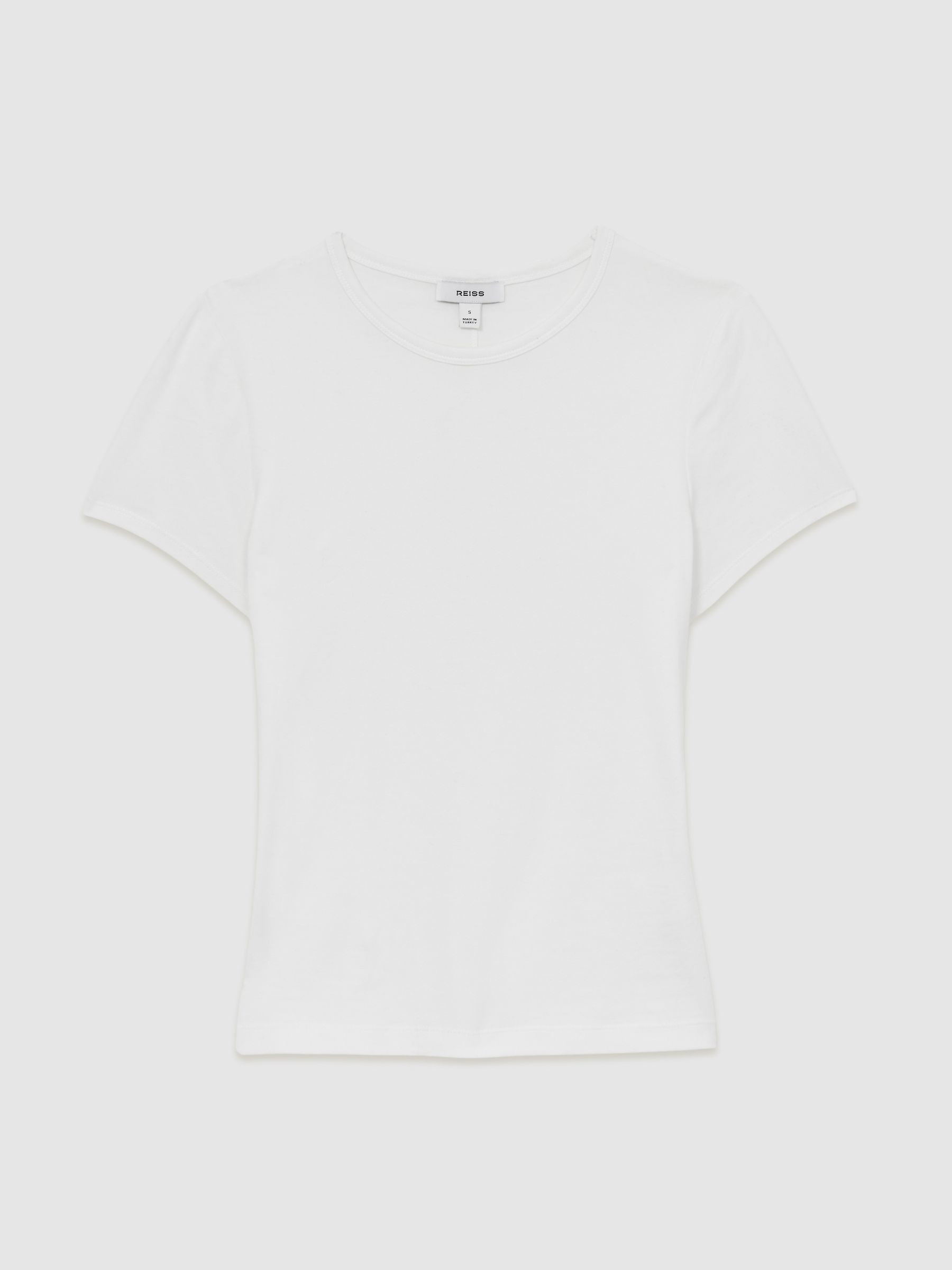 Reiss Stretch-Cotton Crew-Neck T-Shirt in White - REISS | Reiss UK