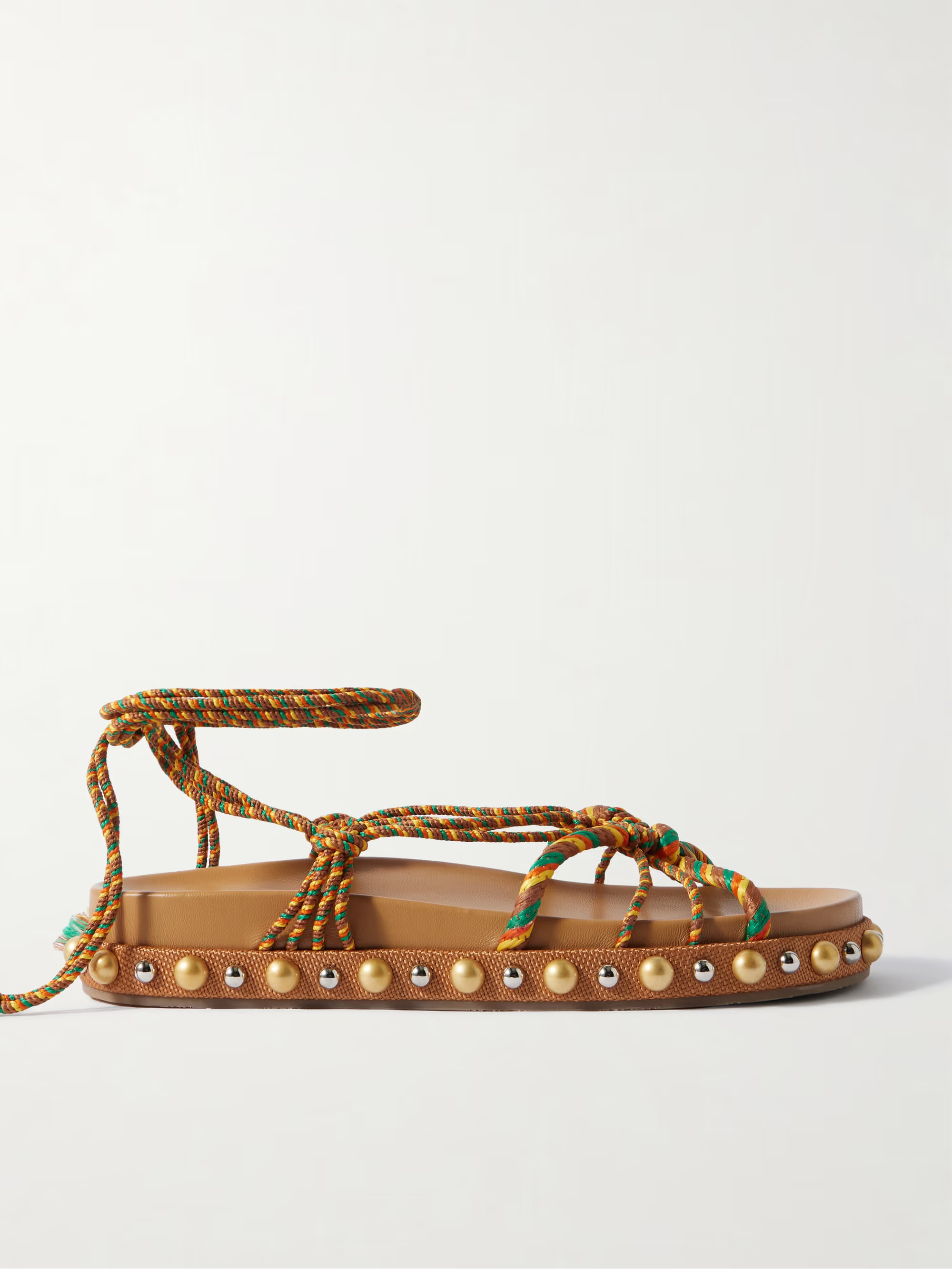 Tropical Rope embellished raffia sandals | NET-A-PORTER APAC