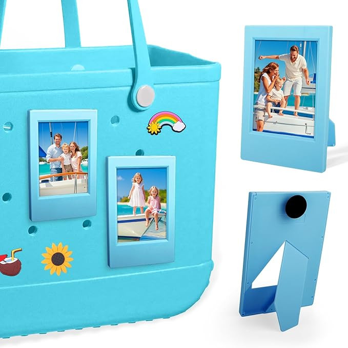 2 in 1 Photo Accessories for Bogg Bag – Personalized Frame Charms for Bogg Bag Decoration, Fits... | Amazon (US)