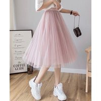 Bestseller Pink Midi Skirt Tulle Tutu Soft Mesh Layers Dusty Rose Gold Millennial Blush Size 00 0 2  | Etsy (US)