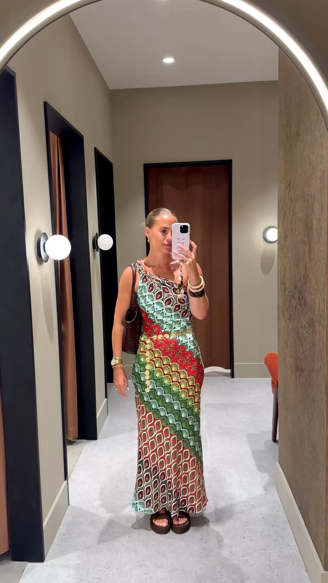 The perfect holiday occasion wedding guest dress, the cut and hang is beautiful 

I’m wearing a 10 but I did have to chop quite a bit off the bottom so maybe try a petite