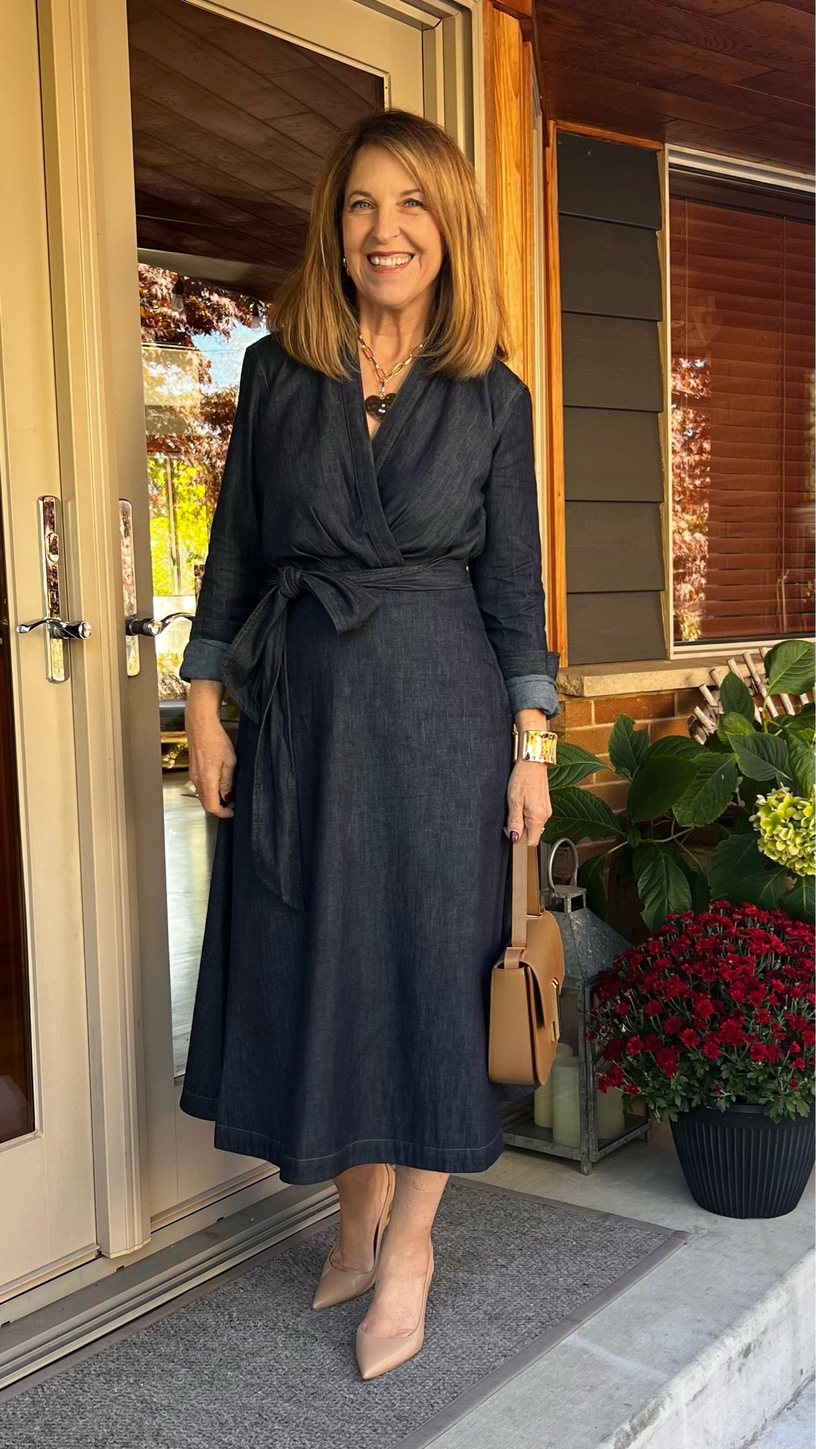 Classic Ralph Lauren Denim dress. It fits tts and has pockets! 

Use code sandykxspanx for 15% off your Spanx order. 

#LTKSeasonal #LTKTravel #LTKWorkwear