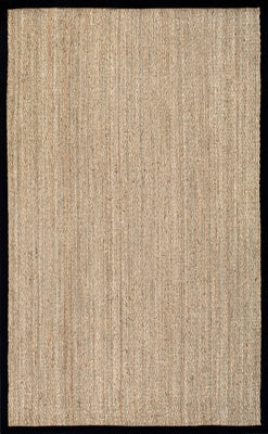 Black Seagrass with Border 4' x 6' rug | Rugs USA