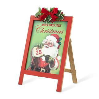 Glitzhome® 23.75" Wooden "Have a Holly Jolly Christmas" Easel Porch Décor | 15" x 2.25" x 23.75" | Michaels® | Michaels Stores