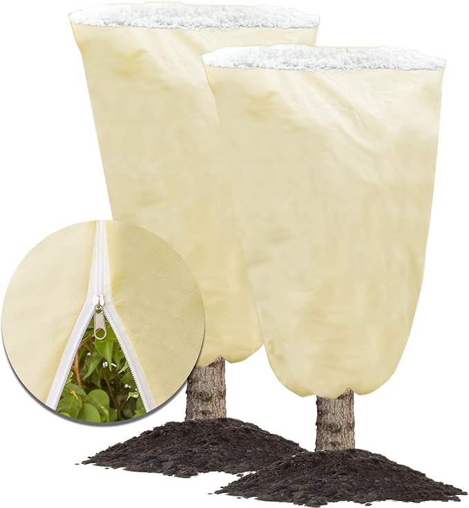 MIXC Plant Covers Freeze Protection, 47.2''×70.8'' Winter Cold Weather Frost Blankets Shrub Jack... | Amazon (US)