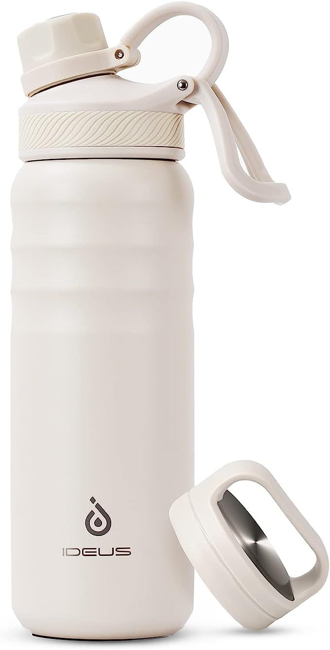 Amazon.com: IDEUS Insulated Stainless Steel Water Bottle with 2 Leak-Proof Lids, Thermal Water Fl... | Amazon (US)