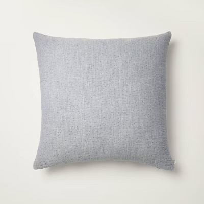 26"x26" Gauze Stitch Pin Dot Euro Throw Filled Pillow Blue - Hearth & Hand™ with Magnolia | Target