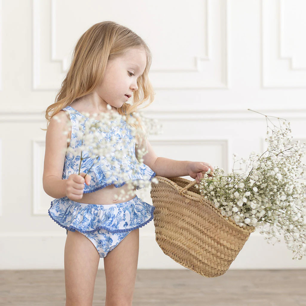 Princess White Girls Two Piece Swimsuit | Briar | Posh Peanut