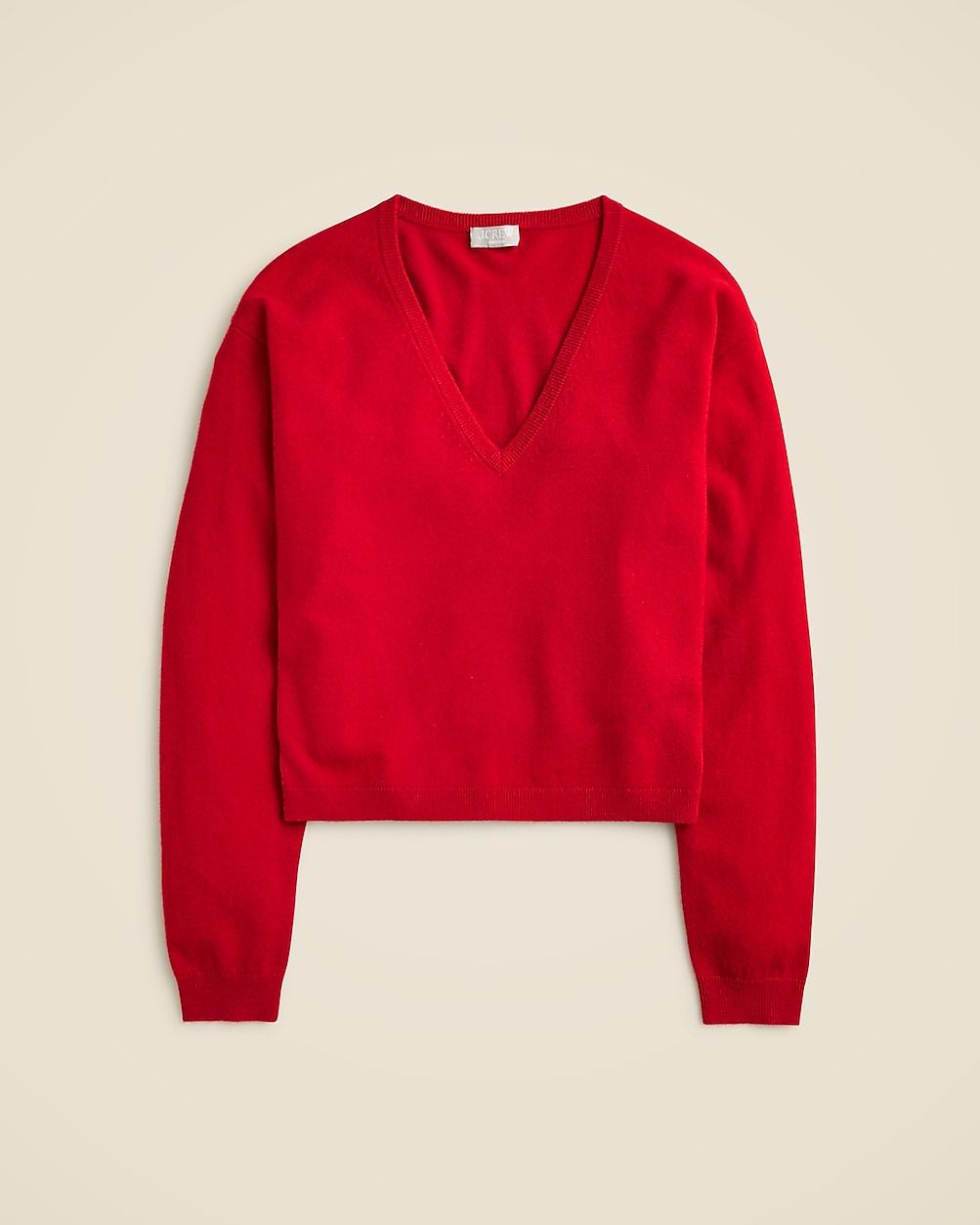 Cashmere relaxed cropped V-neck sweater | J. Crew US