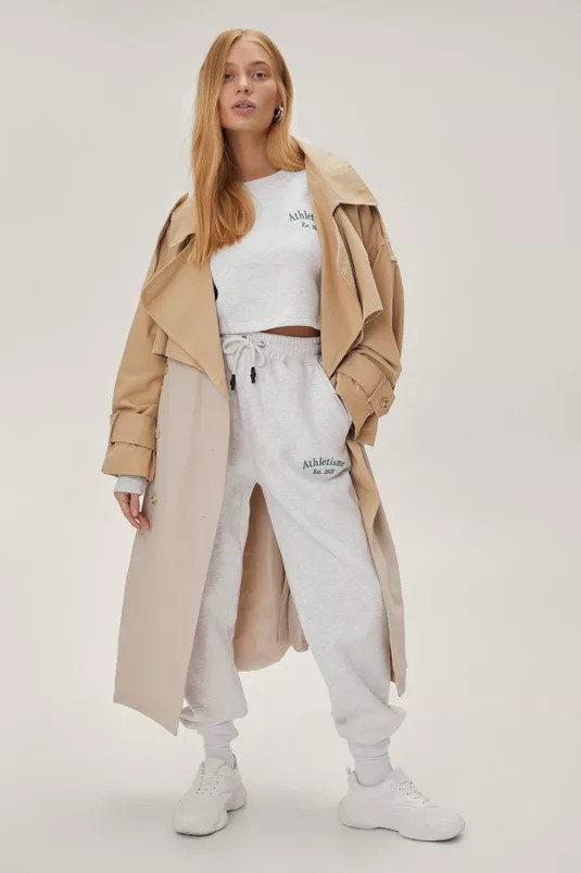 Petite Athletism Cropped Set And Jogger Set | Nasty Gal (US)