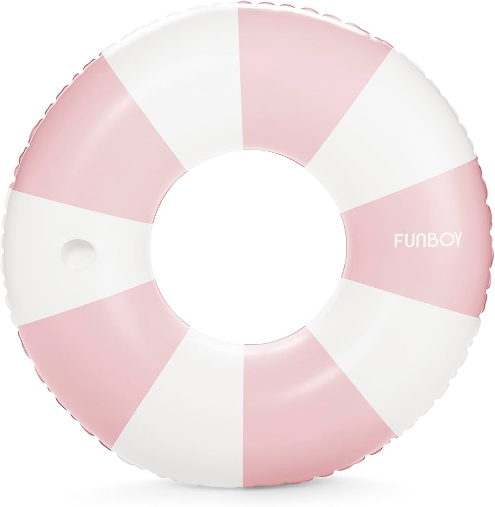 FUNBOY Giant Vintage Stripe Inflatable Tube Pool Float with Cup Holder 48" Large Pool Float for A... | Amazon (US)