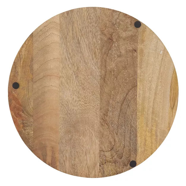 Saro Lifestyle Dot Wooden Charger, 13" Ø Round, Natural (Set of 4) | Target