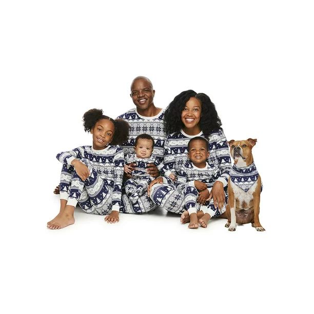 Jolly Jammies Fair Isle Stripe Matching Family Christmas Pajama Set - Walmart.com | Walmart (US)