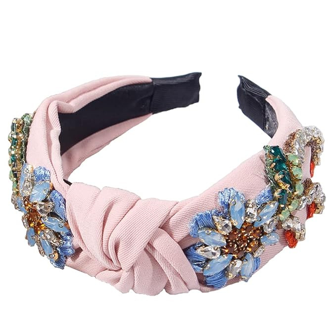 Yusier Baroque Rhinestone Crystal Headbands for Women Embroidered Hair Band Exquisite Hairband Wo... | Amazon (US)