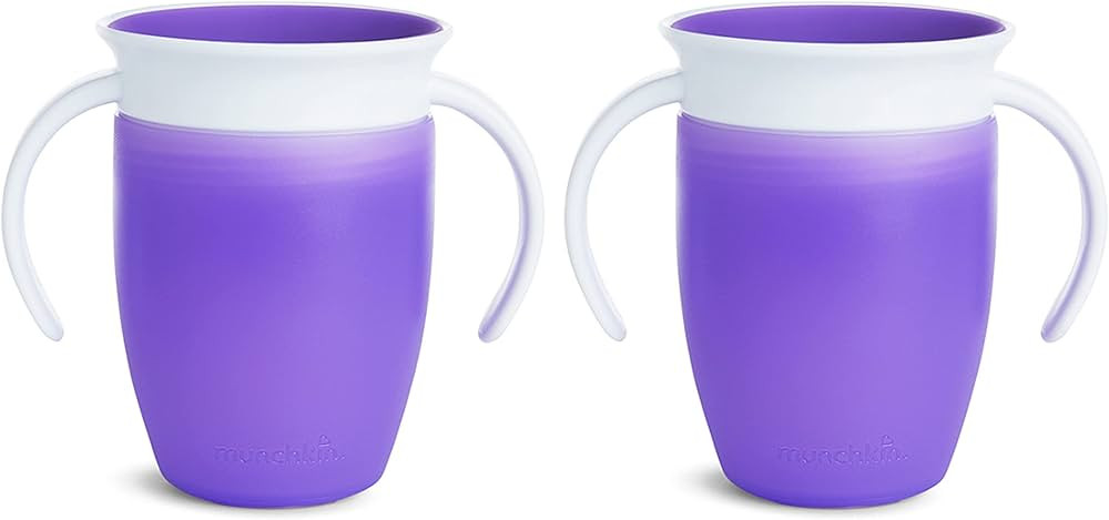 Munchkin Miracle 360 Trainer Cup, Purple/Purple, 7 Ounce, 2 Count | Amazon (US)