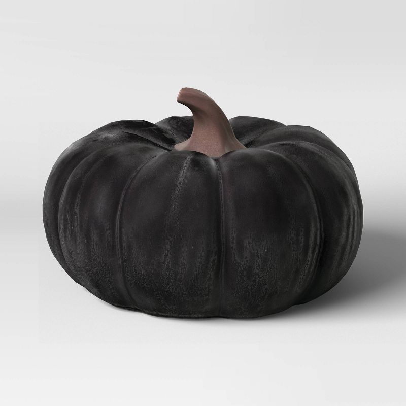 Large Ceramic Stoneware Pumpkin Black - Threshold&#8482; | Target