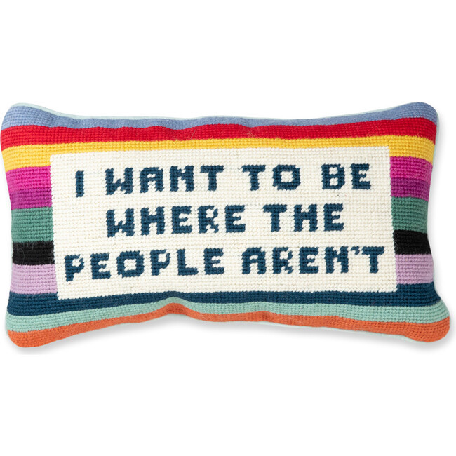 Furbish Studio | Where the People Aren't Needlepoint Pillow | Maisonette | Maisonette