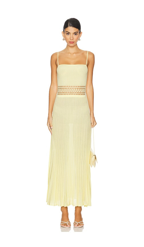 Tularosa Yokine Midi Dress in Yellow. - size L | Revolve Clothing (Global)