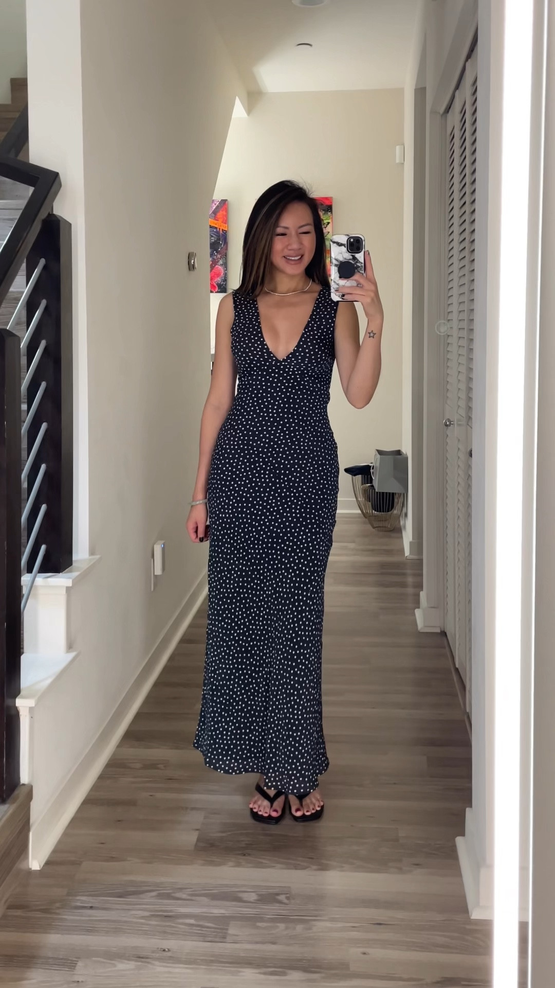 I normally don’t gravitate towards polka dot print but this deep v-neck dress is so flattering on. Can be styled countless ways from casual to chic to brunch, sightseeing and dinner. 

Polka dot dress, maxi dress, summer dress, fall dress, summer outfit, fall outfit, sale, Abercrombie, The Stylizt 



#LTKStyleTip #LTKNYFW #LTKFindsUnder100