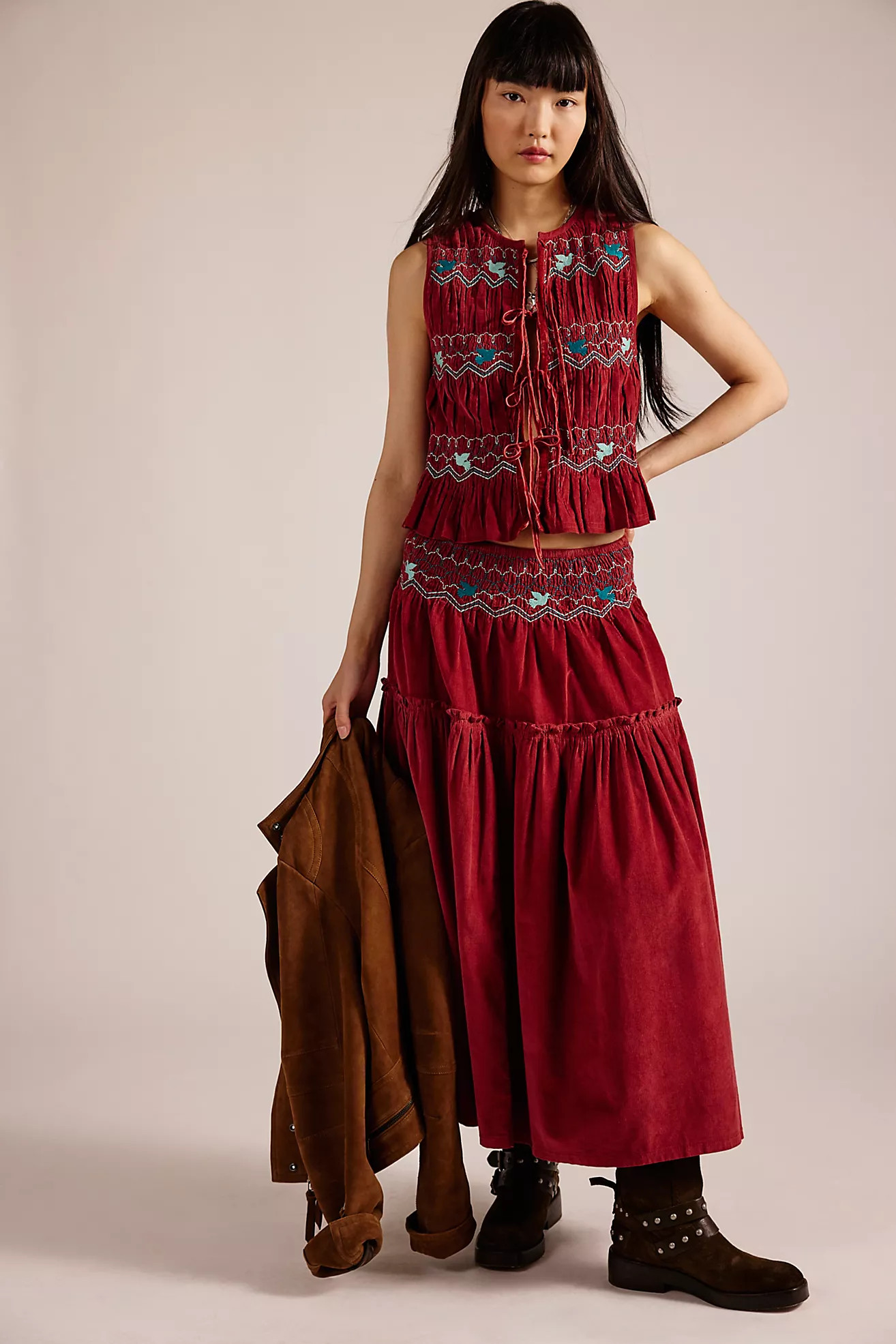 Terra Smocked Maxi Skirt Set | Free People (Global - UK&FR Excluded)