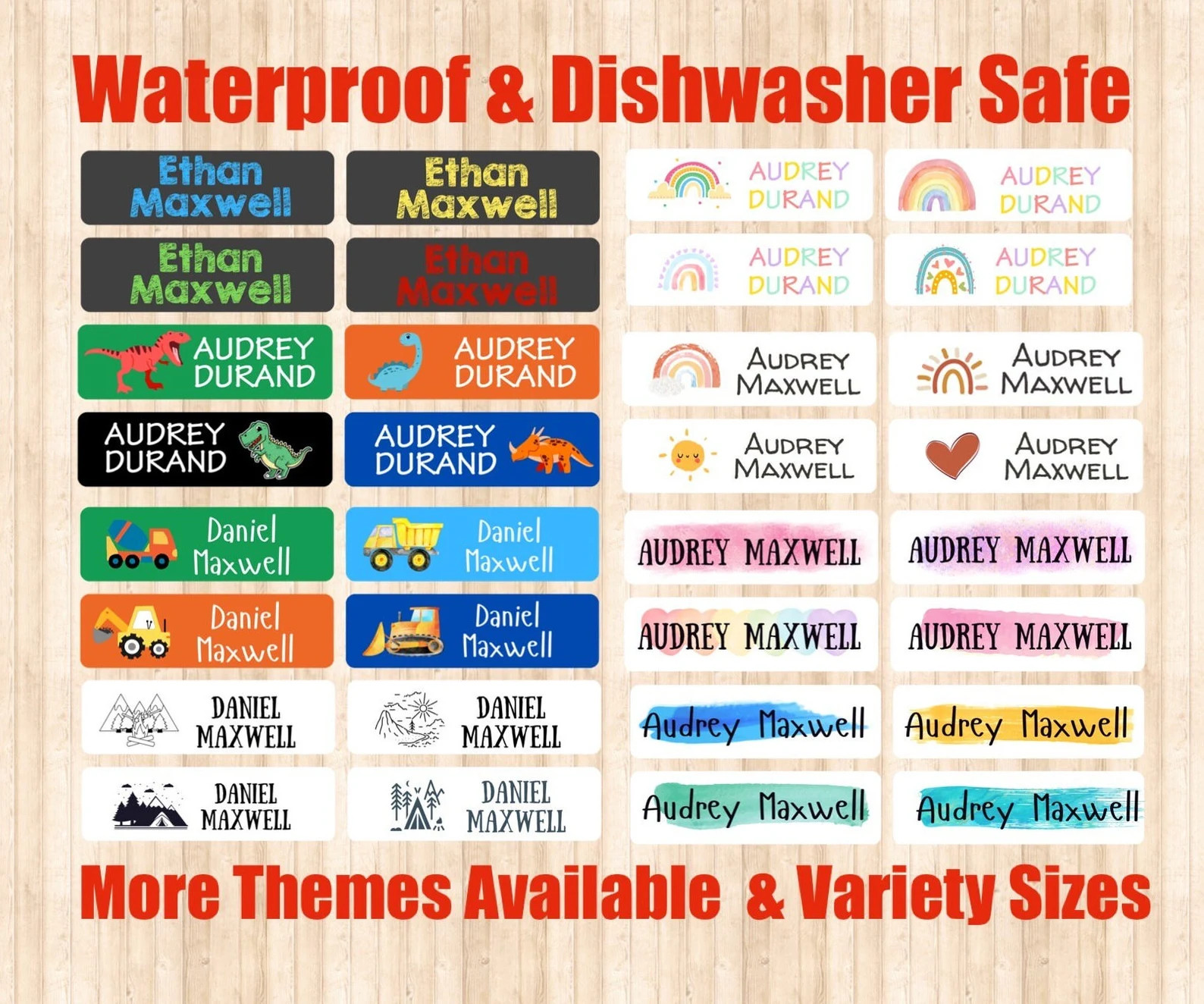 Custom Waterproof Name Labels: School, Daycare, Camp | Etsy (Global)