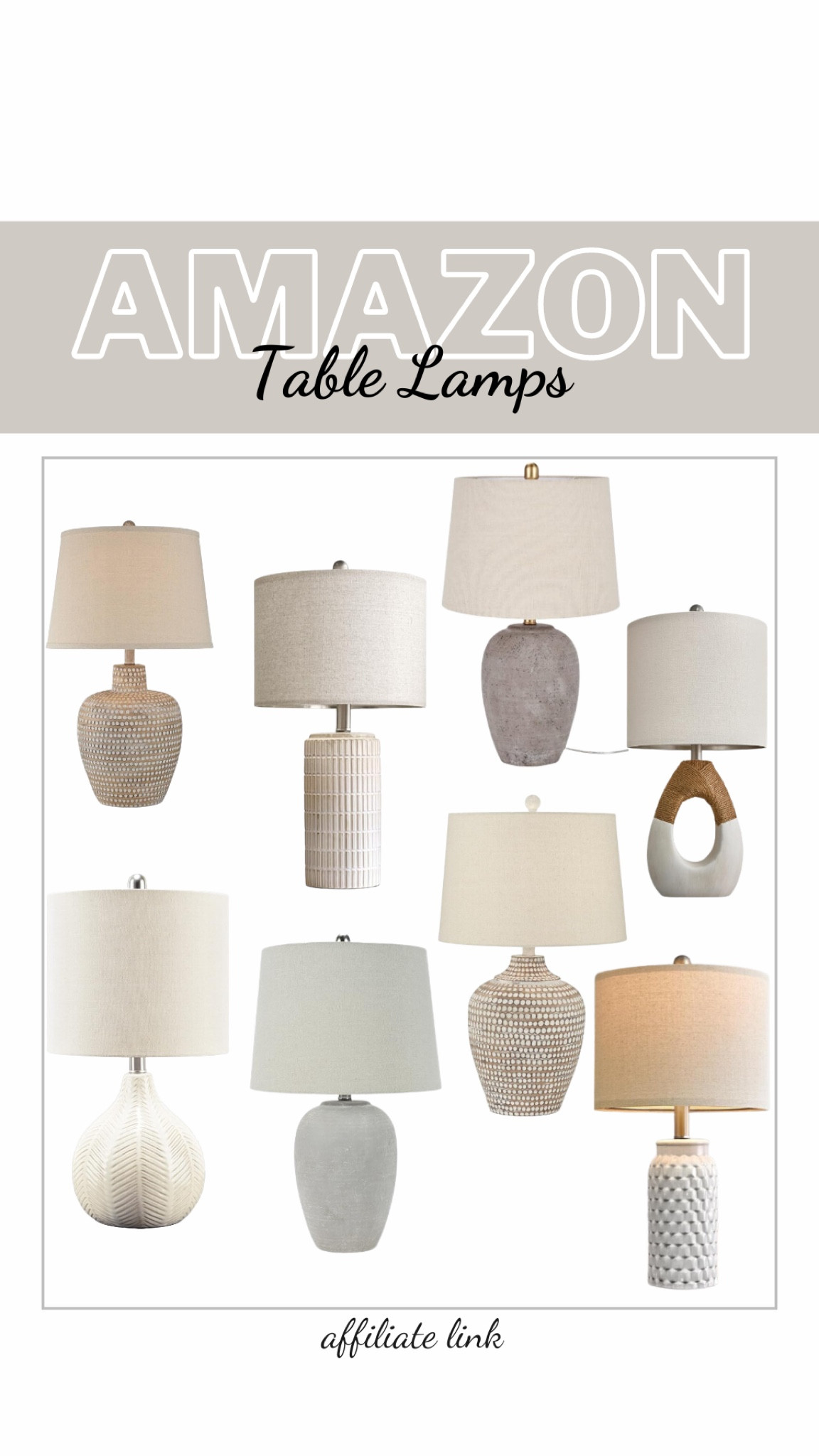 Gorgeous table lamps for a beautiful neutral home. Use in a bedroom, living room, entryway, or wherever you need to add a touch of warmth  

#LTKhome