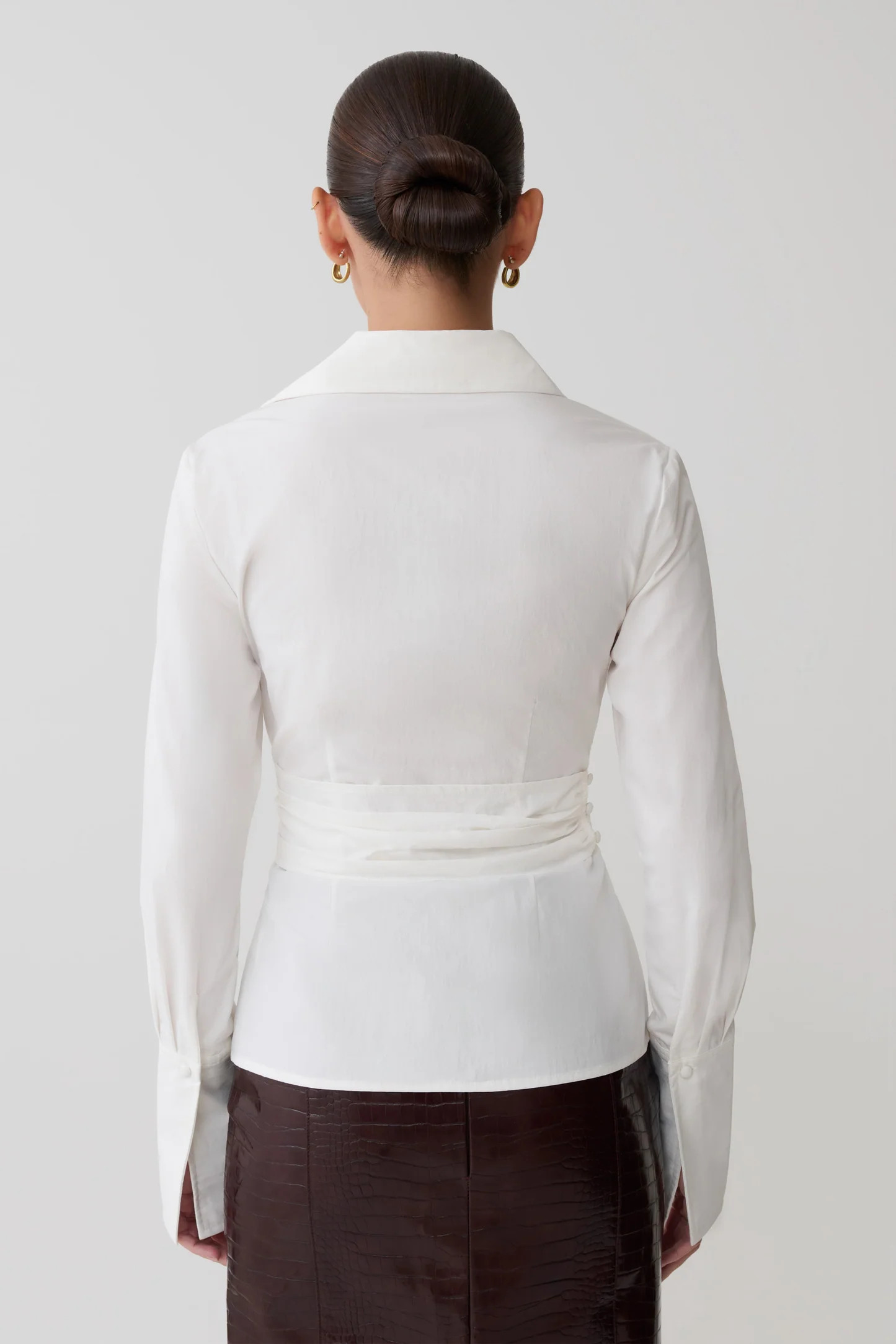Wrap Cotton Shirt - White | MESHKI US