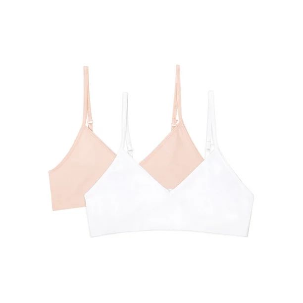 Wonder Nation Girls Beginner Seamless Bralette, 2-Pack, Size 28-36 | Walmart (US)