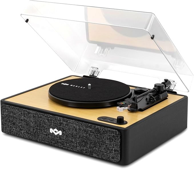 House of Marley Rise Up Bluetooth Turntable - 3-Speed Vinyl Record Player with Built-in Speakers,... | Amazon (UK)