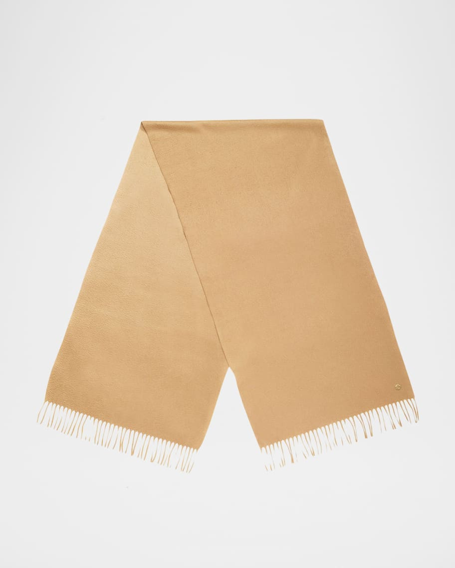 Loro Piana Cashmere Sciarpa Grande Fringe-Trim Scarf | Neiman Marcus