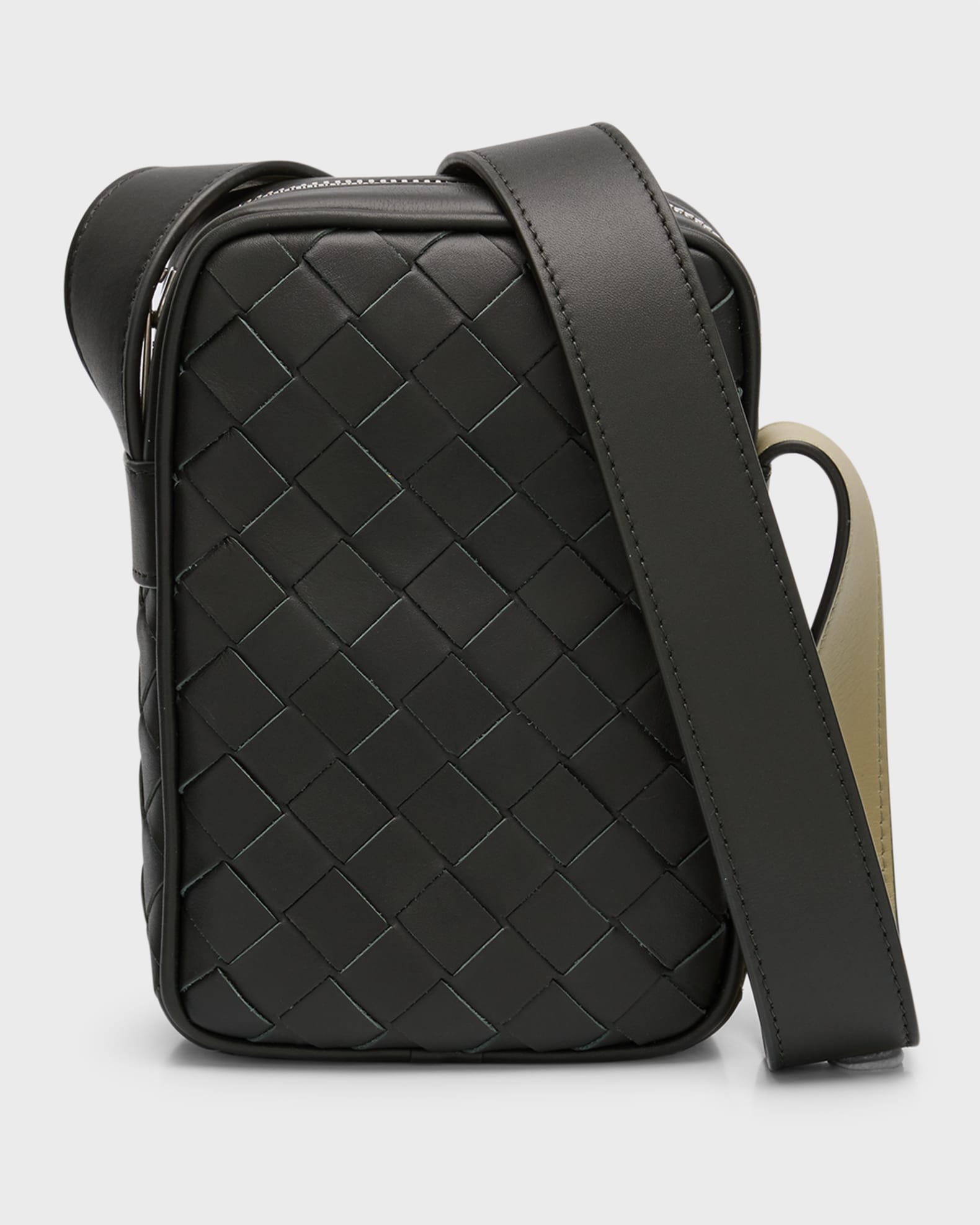 Bottega Veneta Men's Mini Intrecciato Leather Crossbody Bag | Neiman Marcus