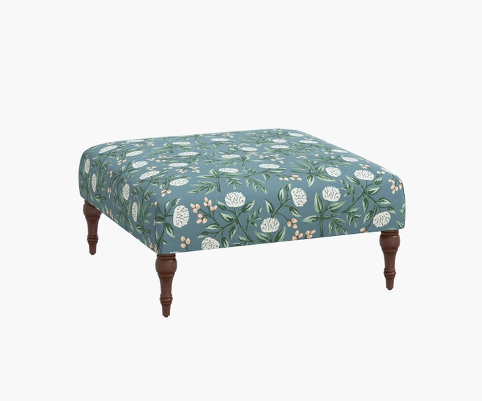 Peonies Greenwich Ottoman | Rifle Paper Co.