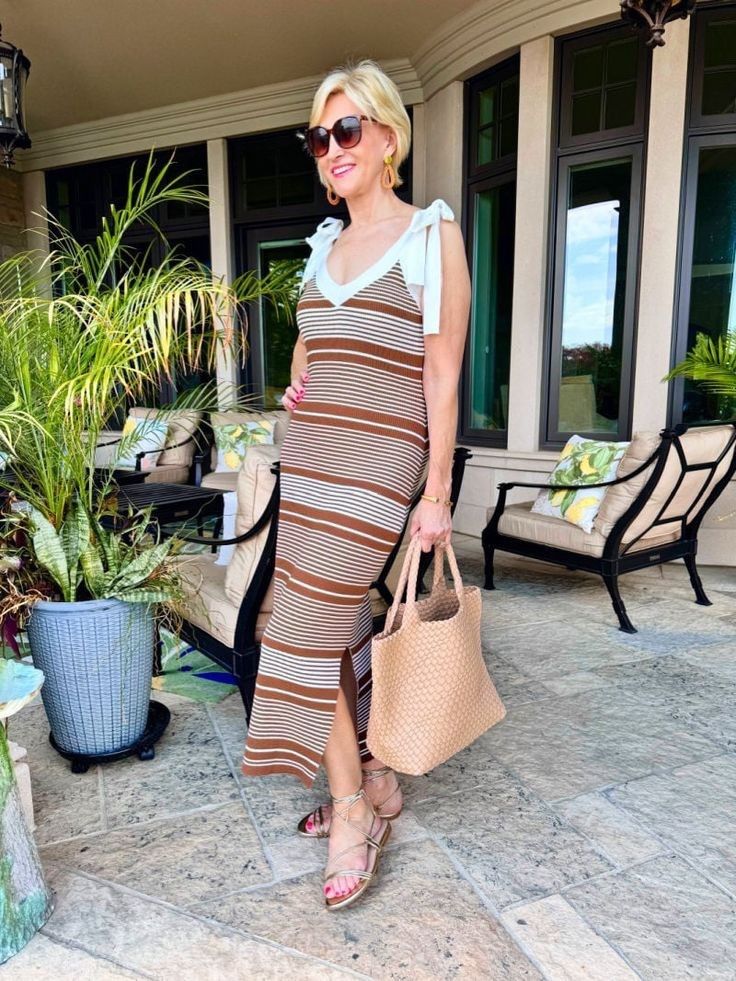 Spring called and said: go for gold ✨🌿 These gold ankle strap sandals are my favourite finishing touch right now—paired with a flowing maxi striped dress for that easy, breezy feel I can’t get enough of.

Simple, sunny, and just the right amount of dressed up 💛👡🌸


#LTKOver40 #LTKSeasonal #LTKootd